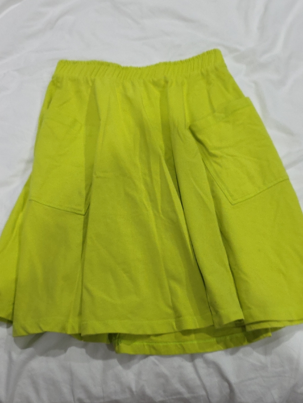 Junee Lime Green Pocket A-Line Skirt